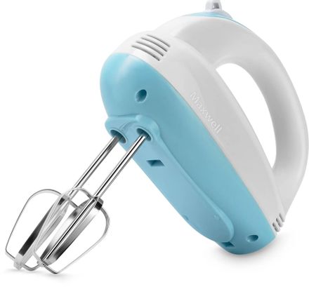 Миксер Maxwell MW-1360, ручной, белый и голубой