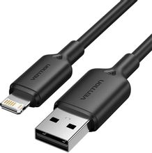 Изображение товара Кабель VENTION LAMBF USB 2.0 A(M) - Lightning, 1 м, черный, эскранированный