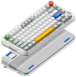 Клавиатура NUPHY KICK75LP-TG-BRN, беспроводная,  механическая, заводское нанесение кириллицы, серый