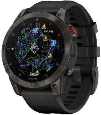 Смарт-часы Garmin Epix Gen 2 Sapphire,  33.02мм,  1.3",  черный / черный [010-02582-11]