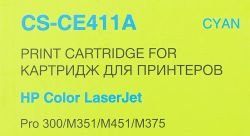 Картридж Cactus CS-CE411A, голубой