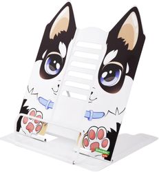 Подставка для книг и учебников BRAUBERG 238058, Puppy, прямоугольная, 264x230x26мм, металл, белый, пакет с картонным европодвесом