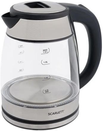 Чайник электрический Scarlett SC-EK27G40, 1.8л, стекло