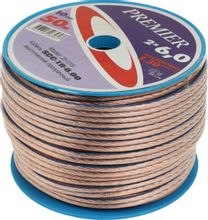 Изображение товара Кабель акустический PREMIER SCC-TR CCA,  2х6 кв.мм,  омедненный, 50м, прозрачный [25-019 50]