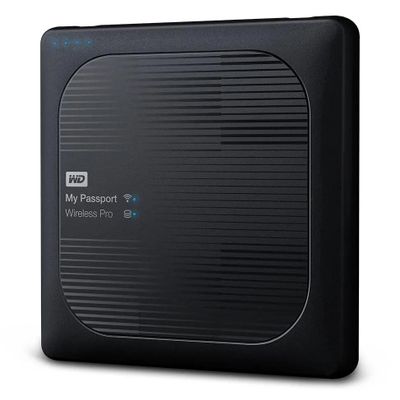 Внешний диск HDD  WD My Passport Wireless Pro WDBSMT0040BBK-RESN, 4ТБ, черный