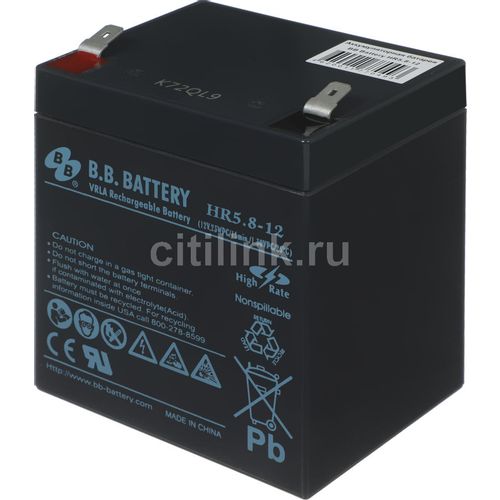 Аккумуляторная батарея BB HR 5,8-12 для ИБП, 12В, 5.8Ач