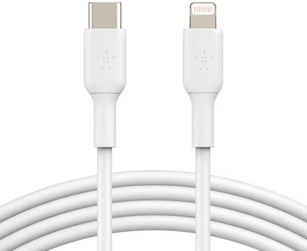 Кабель Belkin CAA003bt1MWH, Lightning (m) - USB Type-C (m), 1м, белый