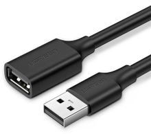 Изображение товара Кабель USB 2.0 A(m) - A(f), 1м, черный, экранированный
