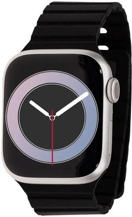 Ремешок ZIBELINO APL-42-L-MC-BLK для Apple Watch, черный [zbs-apl-42-l-mc-blk]