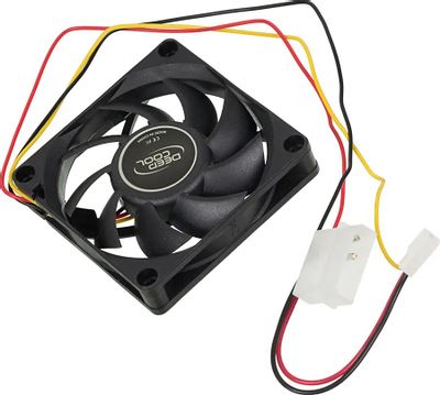 Вентилятор DeepCool XFan 70 70мм, 3-pin, от БП:4-pin (Molex), 3000об ...