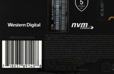 SSD WD Black SN850X WDS200T2X0E 2 M.2 2280 PCIe 4.0 x4 NVMe M.2 1896877