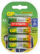 Изображение товара AA Аккумуляторная батарейка GP 270AAHC3/1, 2700 мАч, 4 шт.