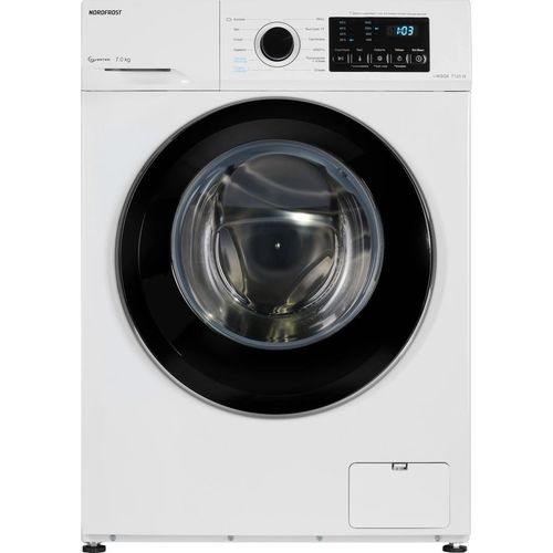Стиральная машина NORDFROST i-WSQ4 7120 W, с фронтальной загрузкой, 7кг, 1200об/мин, с паром, инверторная