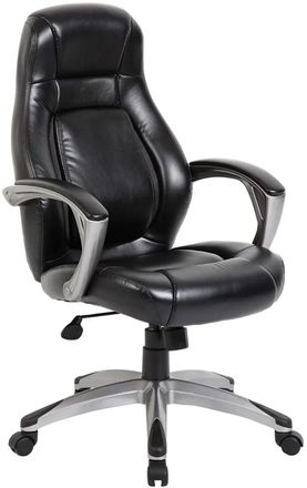 Кресло BRABIX Turbo EX-569, экокожа, до 120кг, топ-ган, фиксированные подлокотники,  черный