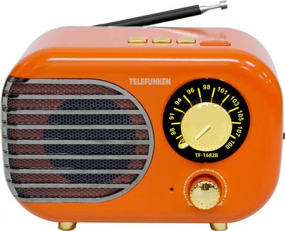 Радиоприемник Telefunken TF-1682B, оранжевый – купить в Ситилинк | 1450036