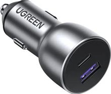 Изображение товара Автомобильное зарядное устройство UGREEN CD213,  USB-A,  USB-C, 42.5Вт, 5A, темно-синий [60980]