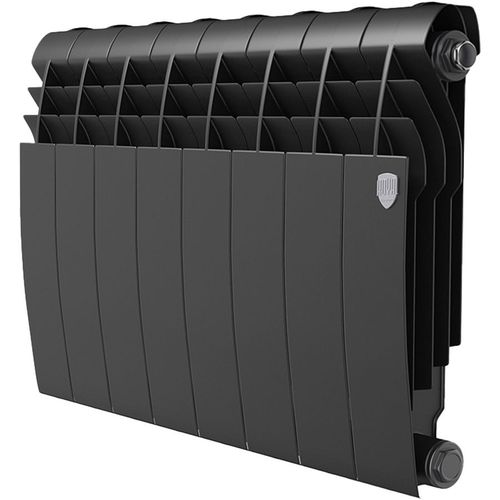 Радиатор биметаллический ROYAL THERMO BiLiner B 350, 8 секций, боковое подключение, черный