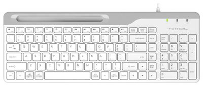Клавиатура A4TECH Fstyler FK25,  USB, белый серый [fk25 white]