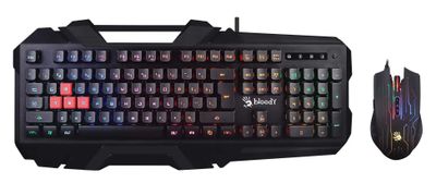 Комплект (клавиатура+мышь) A4TECH Bloody B2500, USB, проводной, черный [b2500 ( b150n+ n81 ) usb/black]