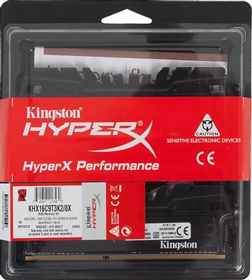 Оперативная память Kingston HyperX KHX16C9T3K2/8X DDR3 -  2x 4ГБ 1600МГц, DIMM,  Ret