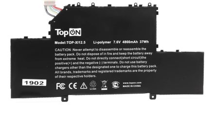 Батарея для ноутбуков TopON TOP-XI12.5, 4866мAч, 7.6В [103539]