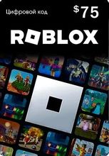 Изображение товара Карта пополнения Roblox 75 USD Весь мир Активируется онлайн