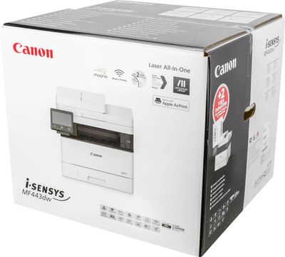 МФУ лазерный Canon i-Sensys MF443dw черно-белая печать, A4, цвет белый ...