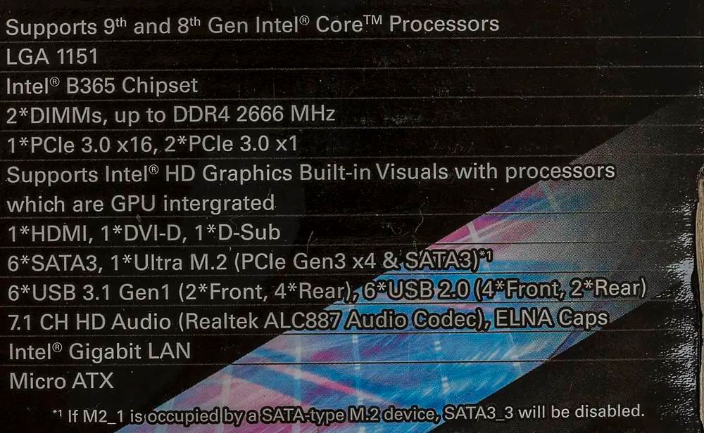 ASROCK B365M HDV LGA