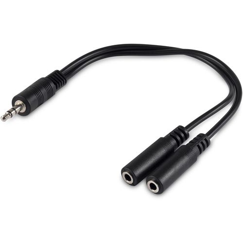 Адаптер аудио Buro BU-2XJACK-JACK, 2xJack 3.5 (f) — Jack 3.5 (m), 0.2м, черный