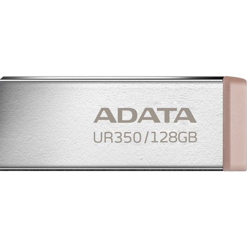 Флешка USB A-Data UR350 128ГБ, USB3.2, серебристый и коричневый [ur350-128g-rsr/bg]