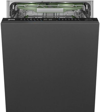 Встраиваемая посудомоечная машина SMEG STL7324AQL, полноразмерная, ширина 59.8см, полновстраиваемая, загрузка 14 комплектов, нержавеющая сталь