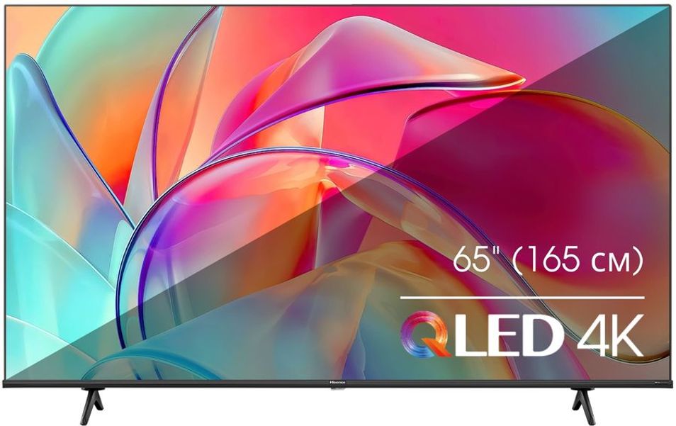 65" Телевизор Hisense 65E7KQ, QLED, 4K Ultra HD, черный, СМАРТ ТВ, Vidaa