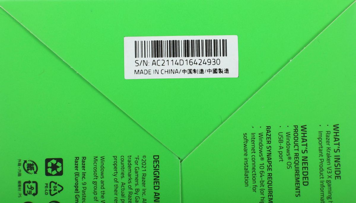 Razer kraken x serial number shop