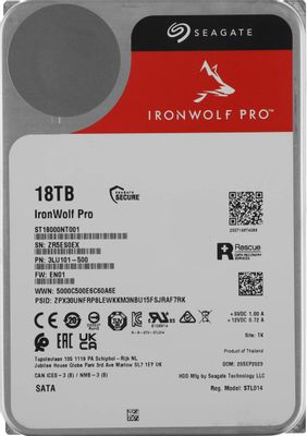 SEAGATE 18TB IronWolf Pro 正規品 HDD NAS 保証 Жесткий диск Seagate Ironwolf Pro ST18000NT001, 18ТБ, HDD, SATA
