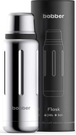 Термос BOBBER Flask-470, 0.47л, серебристый/ черный [flask-470/glossy]