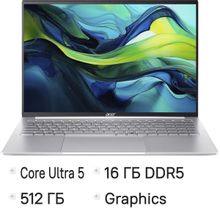 Изображение товара Ноутбук Acer Swift Lite SFL16-51M-54BL 16 IPS 8 ядер 16ГБ SSD Wi-Fi Bluetooth Windows absence