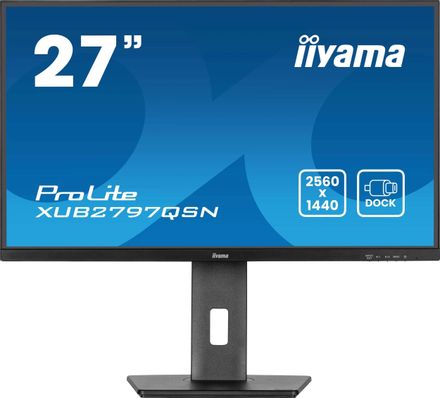 27" Монитор Iiyama ProLite XUB2797QSN-B2, 2560x1440, IPS, 100Гц, 1хHDMI, 1хDP, черный