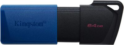 Флешка USB Kingston DataTraveler Exodia M 64ГБ, USB3.0, черный и синий [dtxm/64gb]