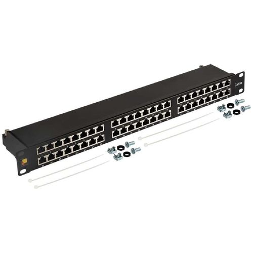 Патч-панель Lanmaster LAN-PPC48S5E 19" 1U 48xRJ45 кат.5E STP