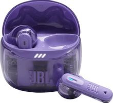 Изображение товара Наушники JBL Tune Flex 2 Ghost Edition, Bluetooth, вкладыши, прозрачный/фиолетовый [jbltflex2gmae]