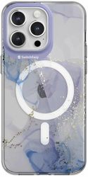 Чехол (клип-кейс) SWITCHEASY Artist M, для Apple iPhone 15 Pro, противоударный, прозрачный/фиолетовый