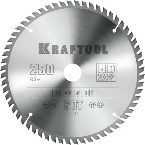 Пильный диск Kraftool 36952-250-30, 250мм, 30мм, по дереву
