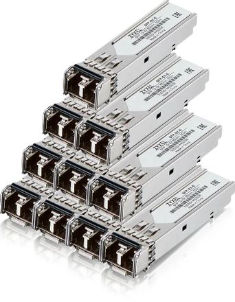 Трансивер ZyXEL SFP-SX-E-ZZBD01F, оптич., SFP, LC Duplex, 1 Гбит/с, Тх: 850нм, Rх: 850нм, до 0.55км