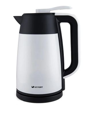 Чайник электрический KitFort КТ-620-1, 2200Вт, белый и черный