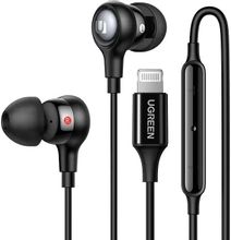 Изображение товара Наушники UGREEN EP103 Lightning внутриканальные черные