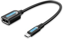 Изображение товара Переходник USB2.0 VENTION CCUBB USB A(f) - micro USB B (m), 0.15м, круглое, экран