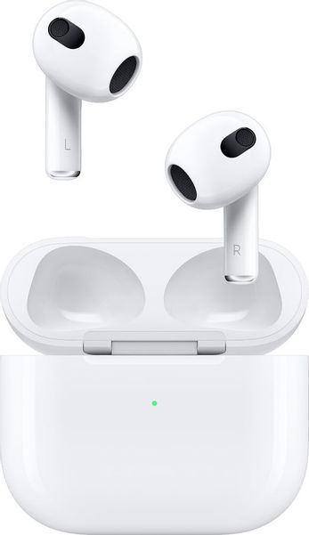 Гарнитура Apple AirPods 3-го поколения, Bluetooth, вкладыши, белый [mme73ru/a]