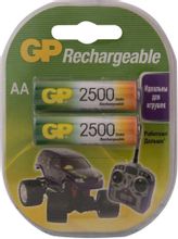 Изображение товара Аккумуляторные батарейки GP 250AAHC 2 шт. 2500мАч NiMH AA