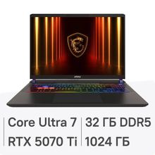 Изображение товара Игровой ноутбук MSI Vector 16 HX AI A2XWHG-080XRU 16 IPS 20 ядер 32ГБ SSD RTX 5070 Ti FreeDOS
