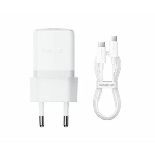 Сетевое зарядное устройство BASEUS Palm, USB-C, USB-C, 30Вт, 3A, белый